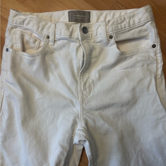 Everlane The High Rise Skinny Jean Womens Sz 29 TALL White Denim Stretch Classic - Picture 7 of 7